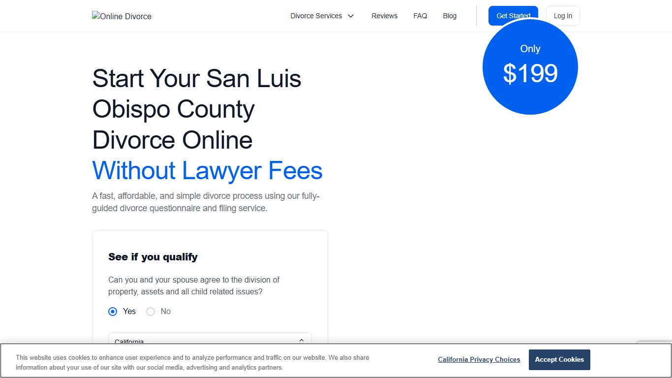 San Luis Obispo County, CA Divorce Court Info & Filing | Online Divorce